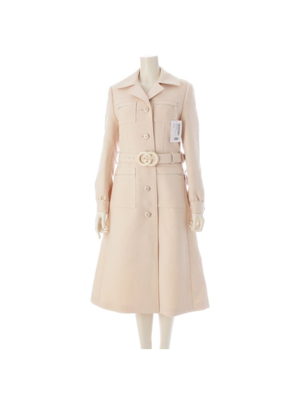 Gucci Wool Interlocking G-belt Coat Outer 38